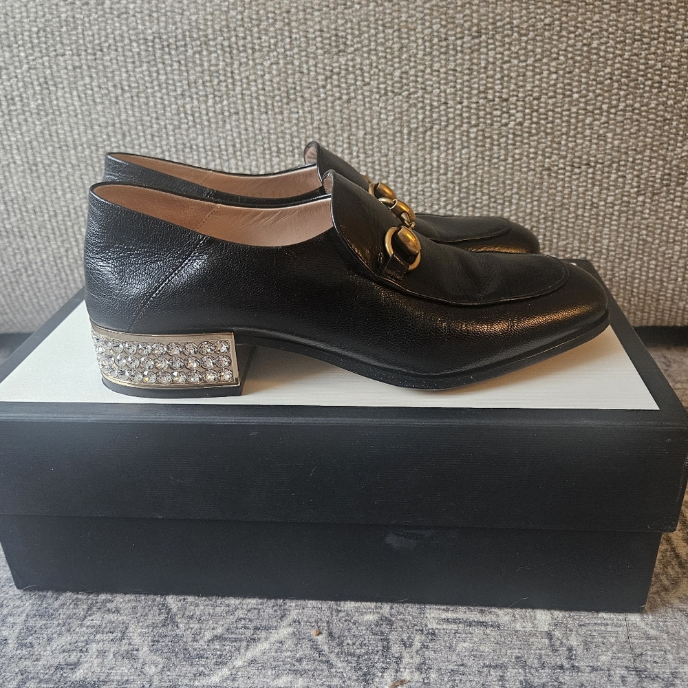 GUCCI HORSEBIT LOAFERS WITH CRYSTALS